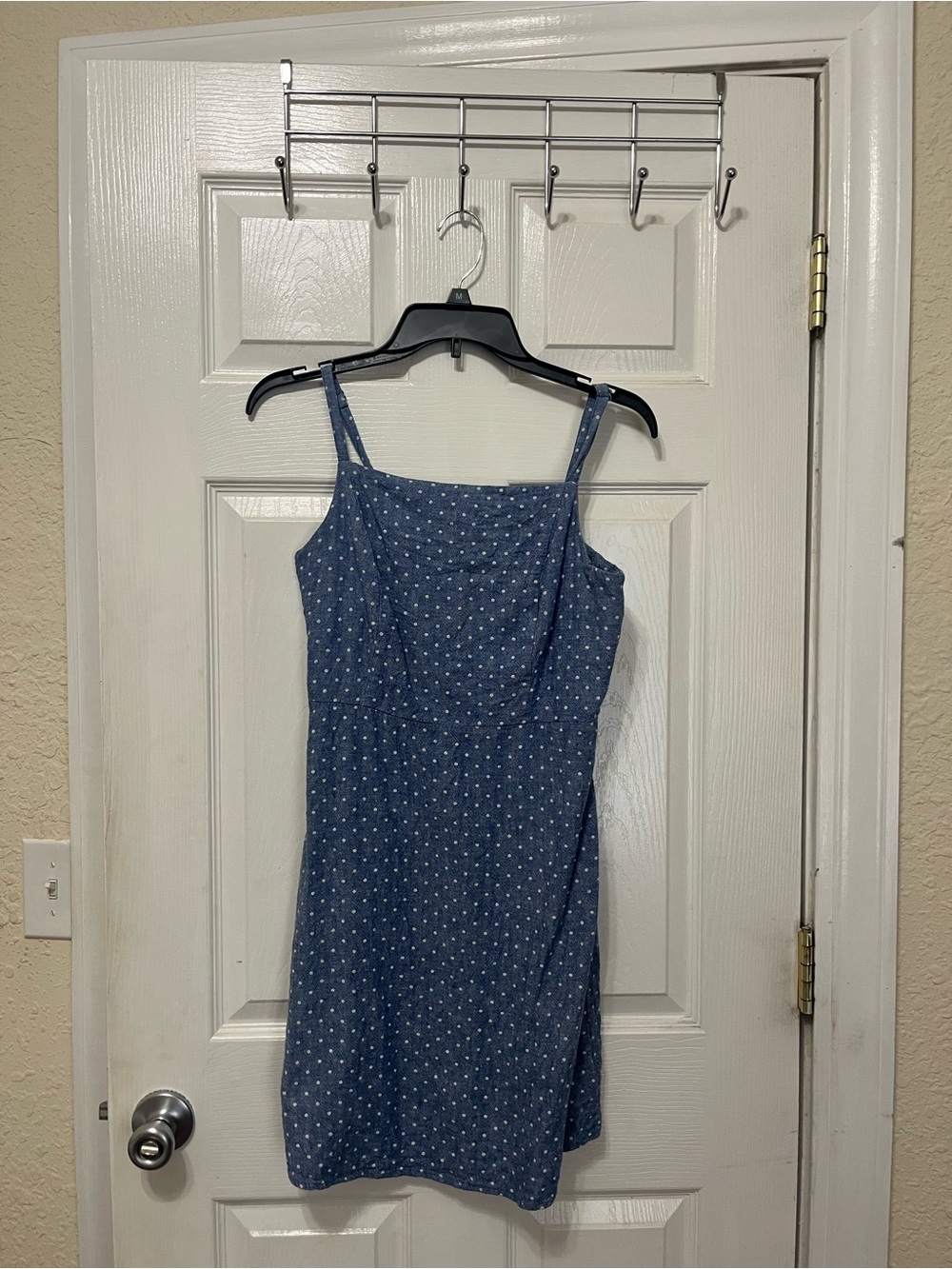 Old Navy Blue Polka Dot Mini Dress with Spaghetti Straps
